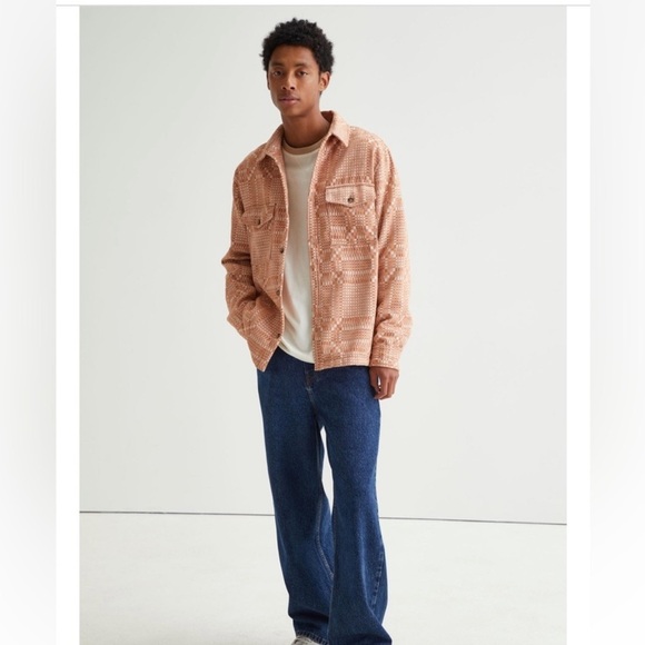 UO Chenille Check Overshirt Urban Outfitters size small - Picture 1 of 9